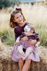 Amethyst Velvet Tutu Bodysuit-Mila & Rose ®