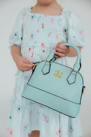 Aqua Glitter Girl's Crossbody Purse-Mila & Rose ®