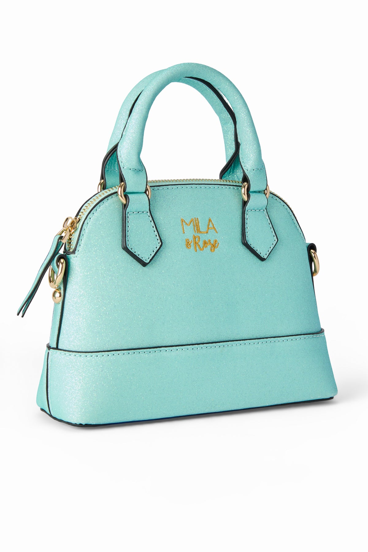 Aqua Glitter Girl's Crossbody Purse-Mila & Rose ®