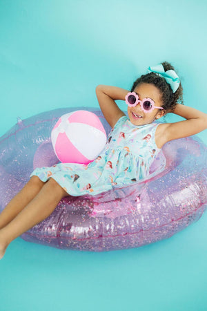Aqua Grosgrain Hair Bow-Mila & Rose ®