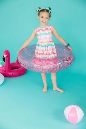 Aqua Grosgrain Hair Bow-Mila & Rose ®