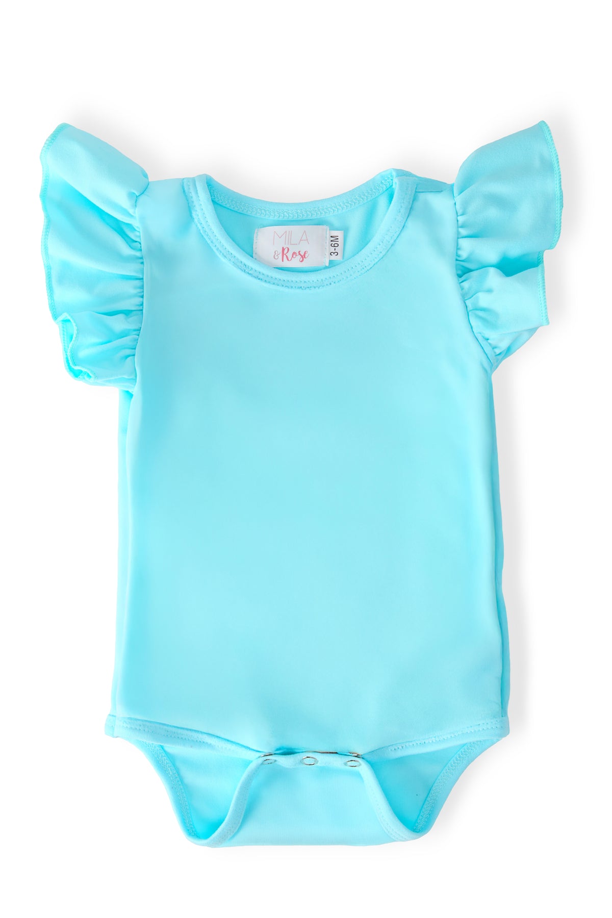 Aqua S/S Flutter Bodysuit-Mila & Rose ®