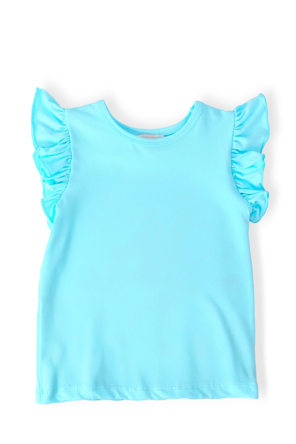 Aqua S/S Ruffle Tee-Mila & Rose ®