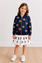 Auburn Blue Aubie Satin Jacket-Mila & Rose ®