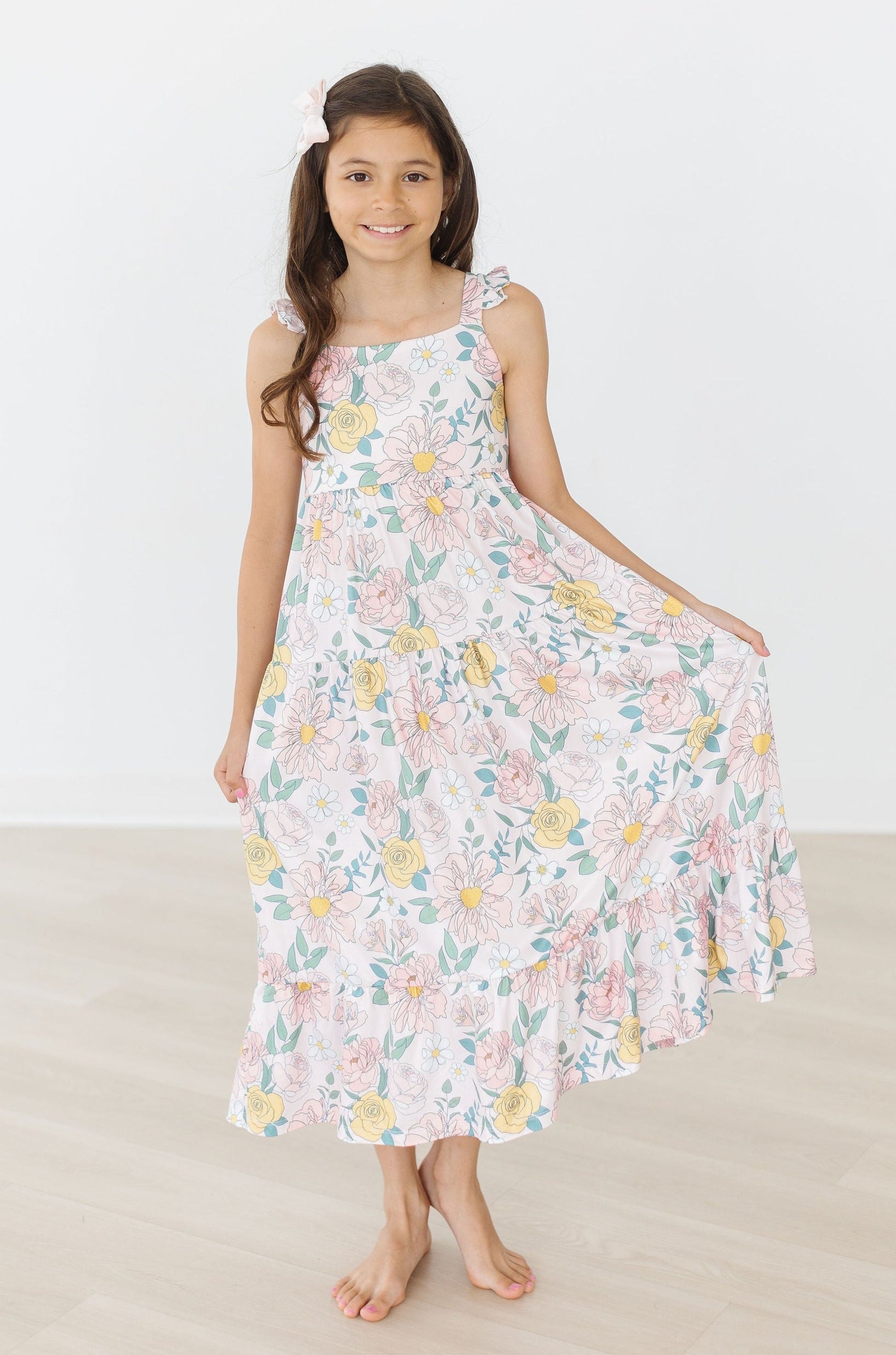 Girls' Autumn Breeze Ruffle Maxi Dress Size: 2T Toddler By Mila & Rose