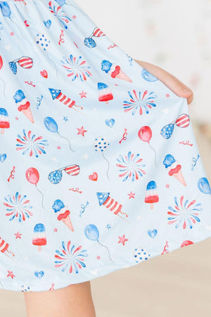 Baby You're a Firework Ruffle Cross Back Dress-Mila & Rose ®