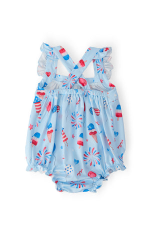 Baby You're a Firework Ruffle Cross Back Romper-Mila & Rose ®