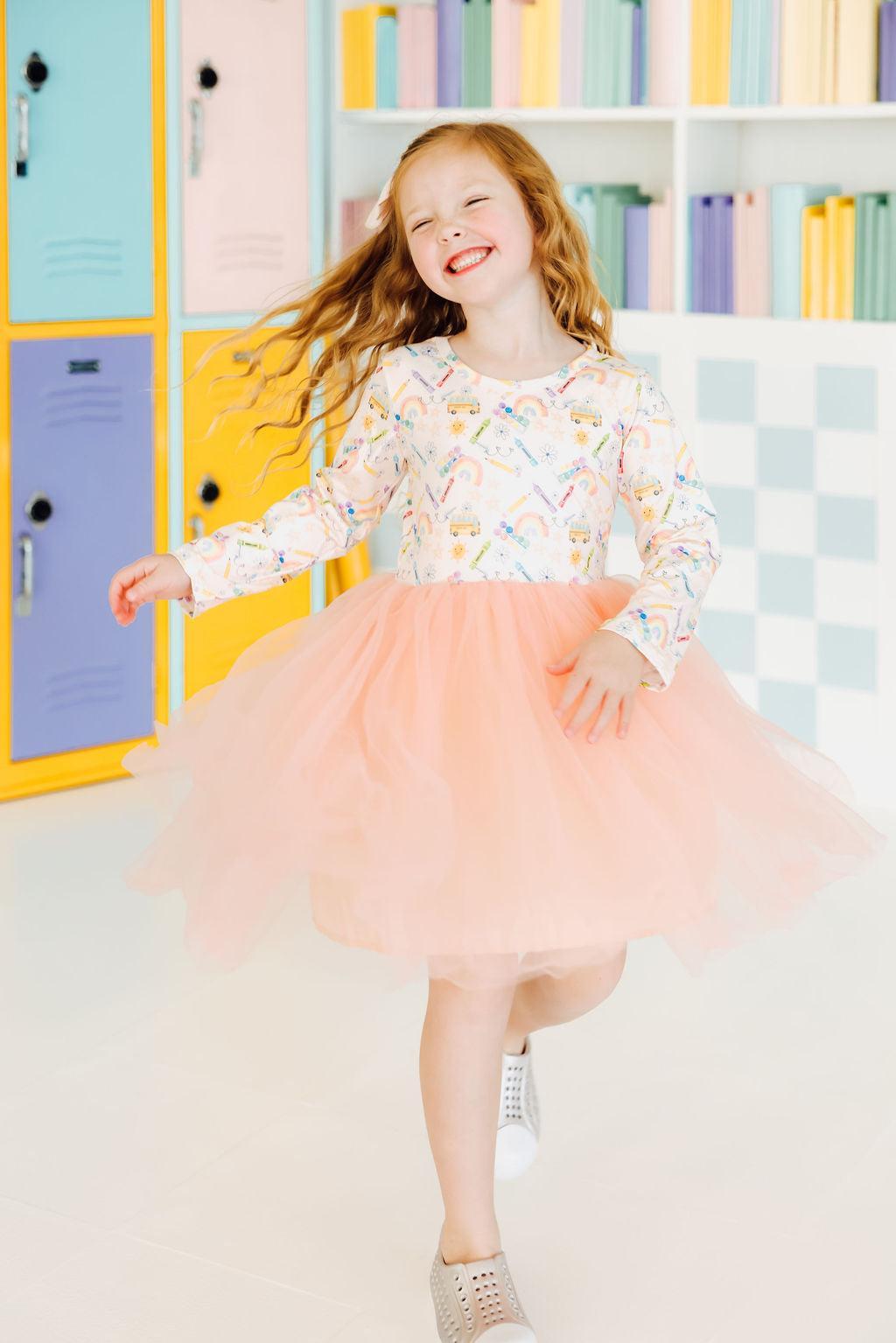 Back to School L/S Tutu Dress-Mila & Rose ®