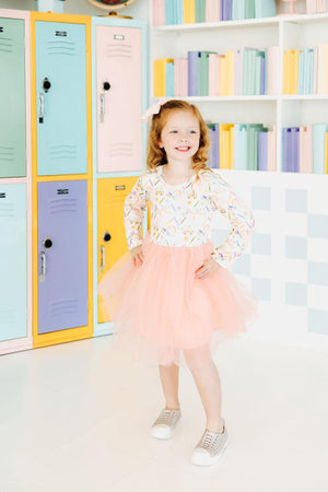 Back to School L/S Tutu Dress-Mila & Rose ®
