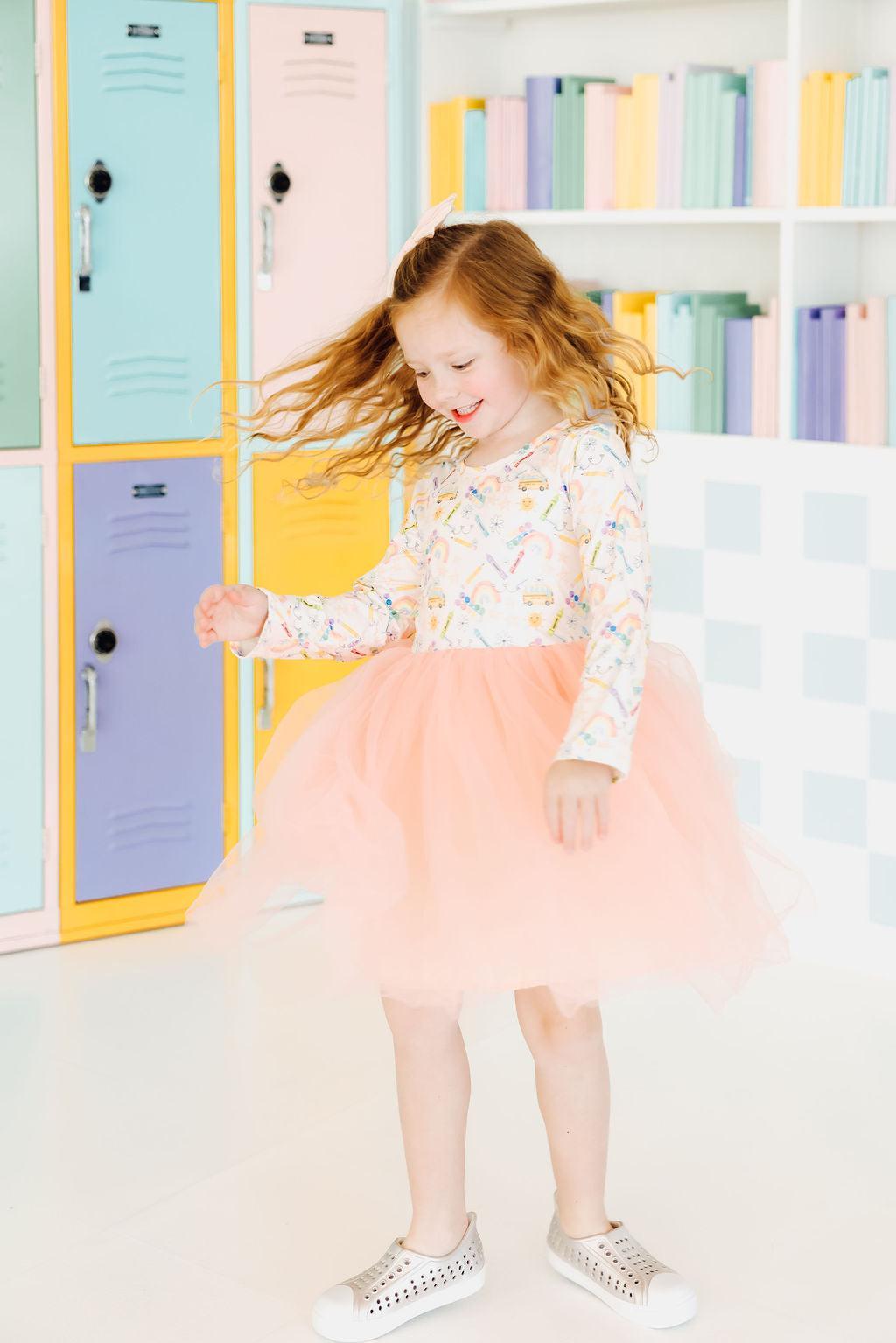 Back to School L/S Tutu Dress-Mila & Rose ®