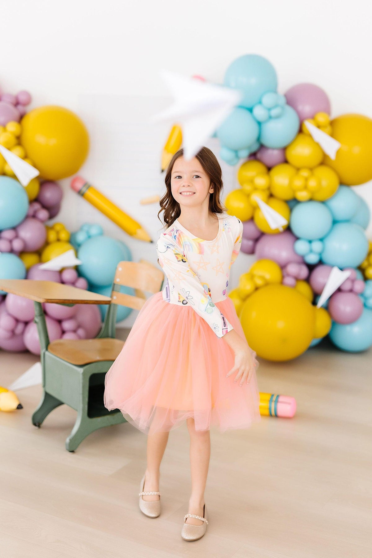 Girls' Back To School Tutu Dress Size: 2T Toddler By Mila & Rose