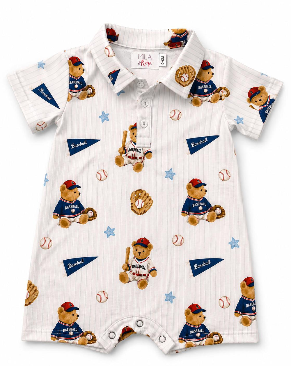 Baseball Bears Polo Shorty One-Piece-Mila & Rose ®