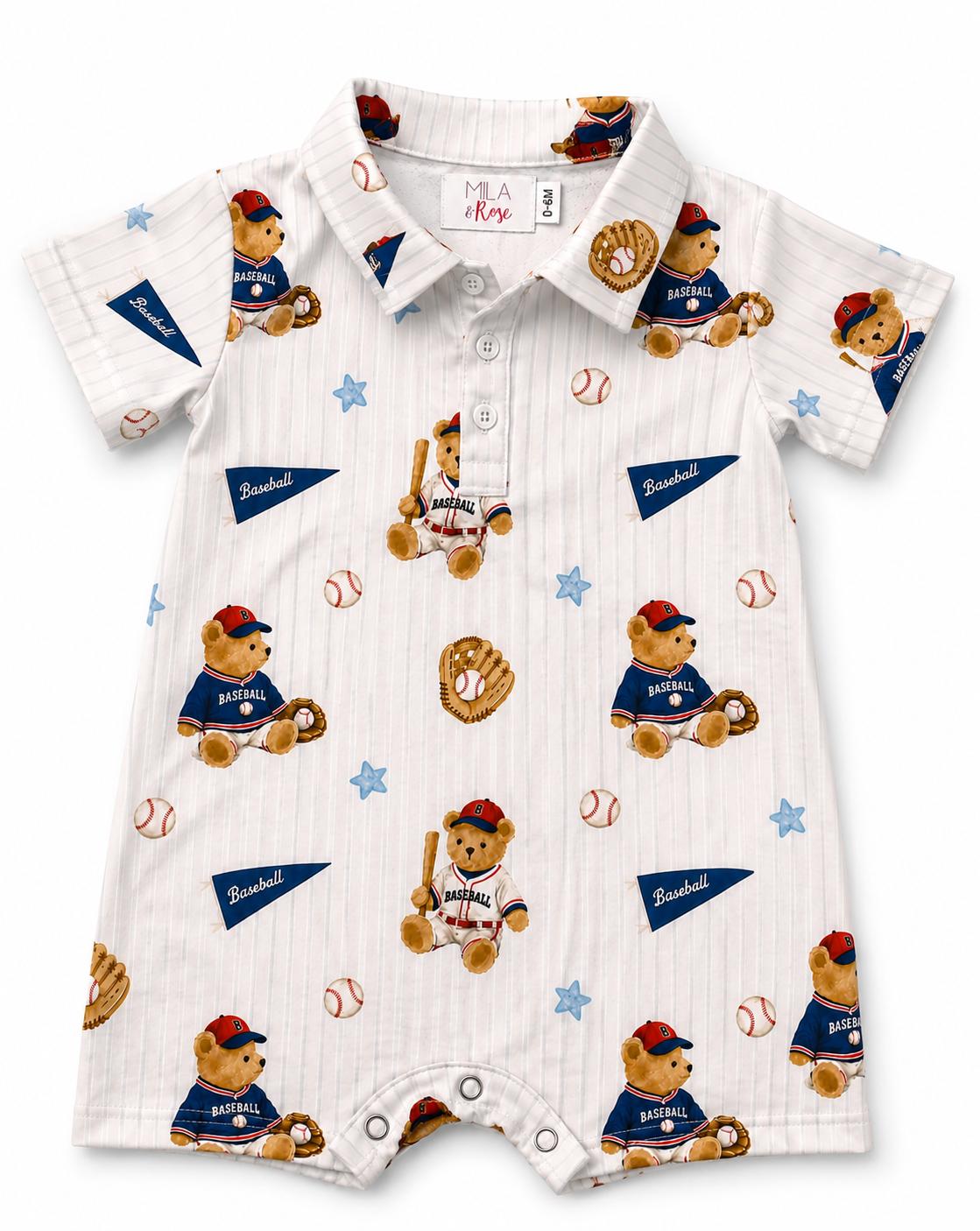 Baseball Bears Polo Shorty One-Piece-Mila & Rose ®