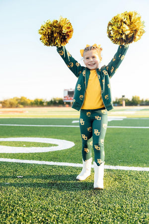 Baylor Green Bear Satin Jacket-Mila & Rose ®