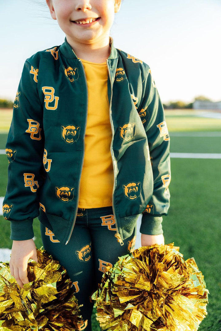 Baylor Green Bear Satin Jacket-Mila & Rose ®