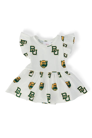 Baylor White Bear Flutter Twirl Bodysuit-Mila & Rose ®
