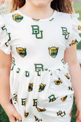 Baylor White Bear Flutter Twirl Dress-Mila & Rose ®