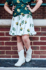 SALE Baylor White Bear Ruffle Twirl Skort-Mila & Rose ®