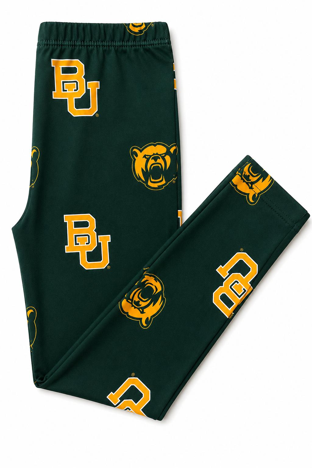 Baylor Green Bear Leggings-Mila & Rose ®