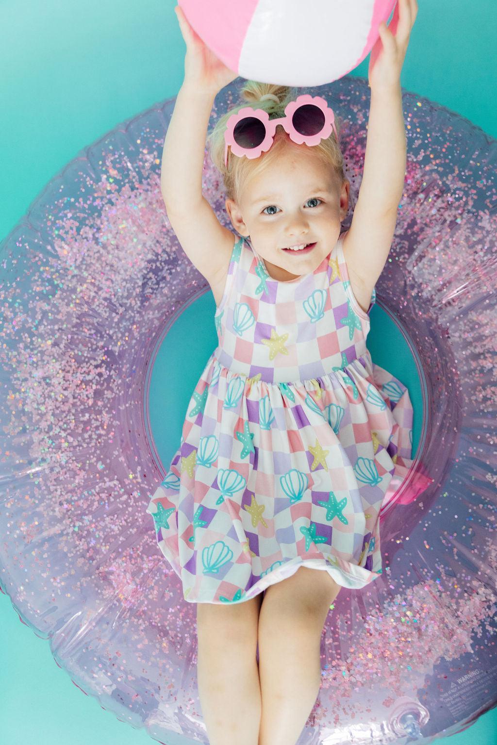 Girls' Beach Days Tank Twirl Dress Size: 7/8 By Mila & Rose Girls' Beach Days Tank Twirl Dress Size: 7/8 By Mila & Rose