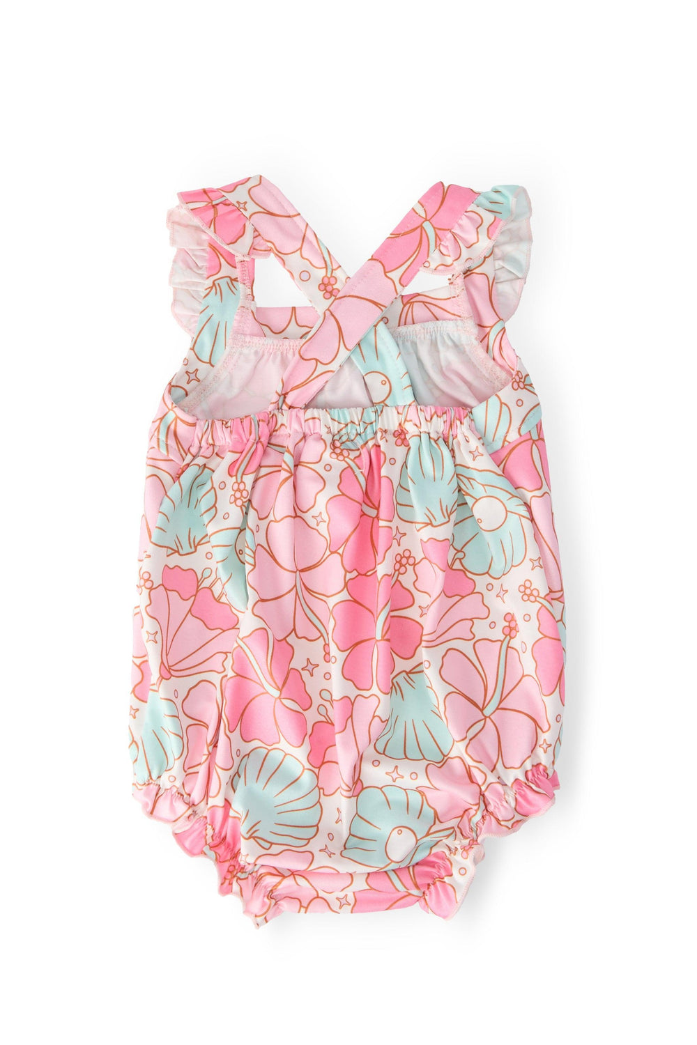 Beach Daze Ruffle Cross Back Romper-Mila & Rose ®