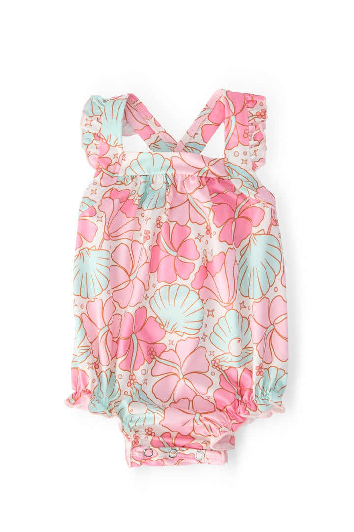 Beach Daze Ruffle Cross Back Romper-Mila & Rose ®