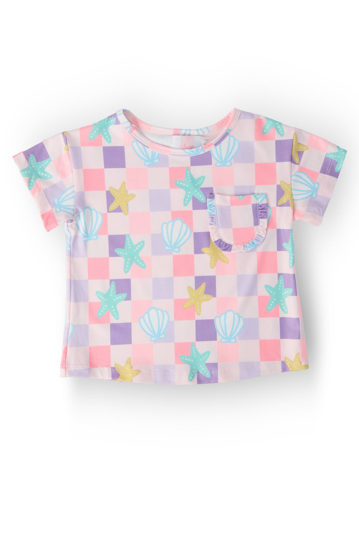 Beach Days Ruffle Pocket Tee-Mila & Rose ®