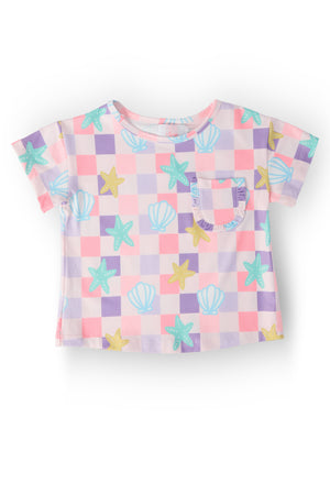 Beach Days Ruffle Pocket Tee-Mila & Rose ®