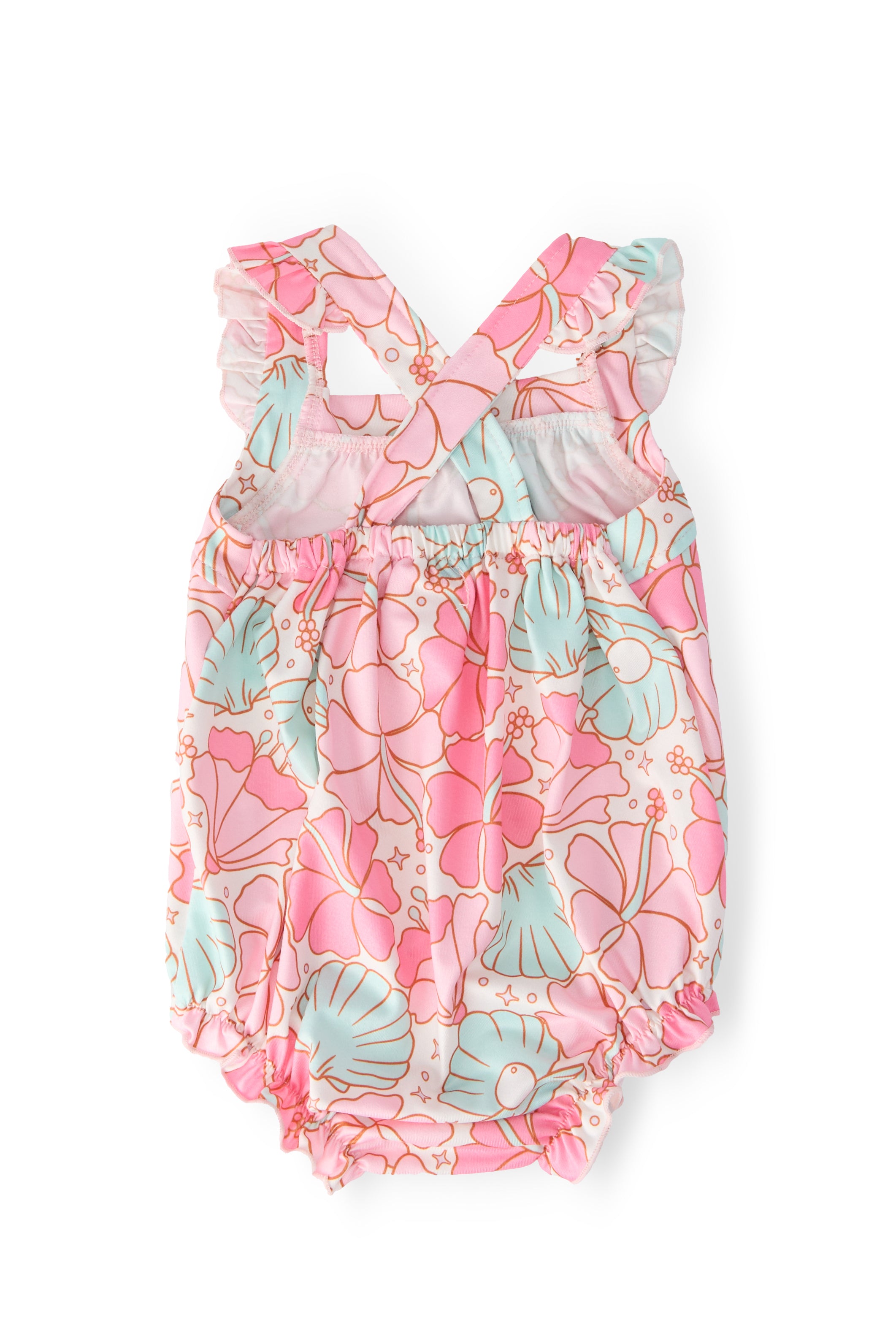 Beach Daze Ruffle Cross Back Romper-Mila & Rose ®