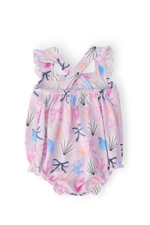 Beachside Bows Ruffle Cross Back Romper-Mila & Rose ®