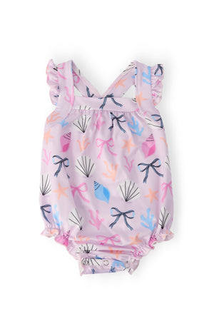 Beachside Bows Ruffle Cross Back Romper-Mila & Rose ®