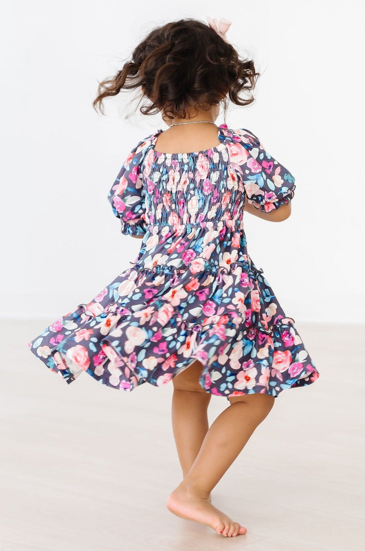 Girls' Beauty In Bloom Smocked Ruffle Dress Size: 7/8 By Mila & Rose Girls' Beauty In Bloom Smocked Ruffle Dress Size: 7/8 By Mila & Rose