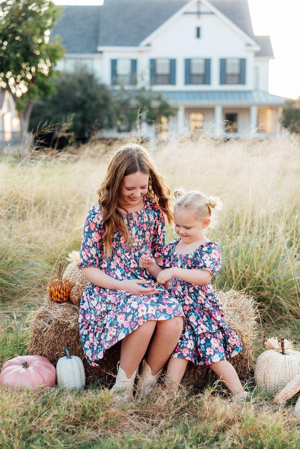 Girls' Beauty In Bloom Smocked Ruffle Dress Size: 4T Toddler By Mila & Rose Girls' Beauty In Bloom Smocked Ruffle Dress Size: 4T Toddler By Mila & Rose