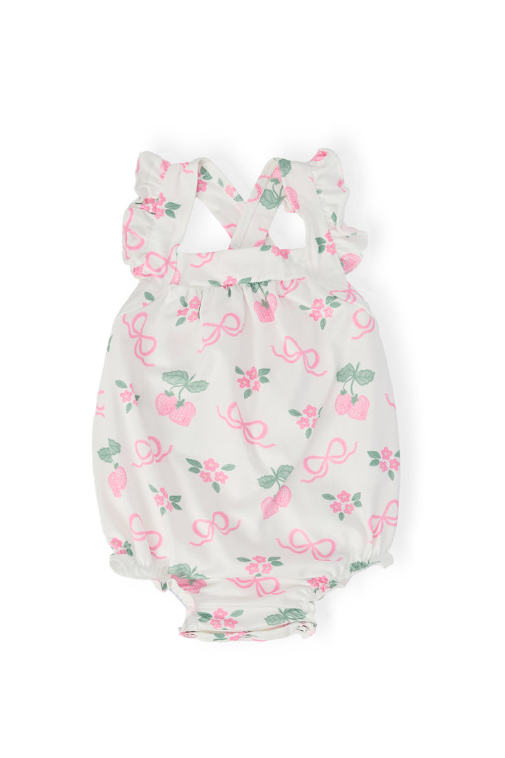 Berries & Bows Ruffle Cross Back Romper-Mila & Rose ®