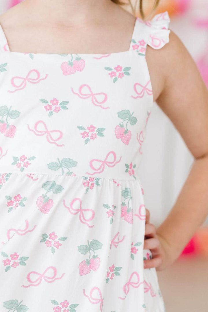 Berries & Bows Ruffle Maxi Dress-Mila & Rose ®