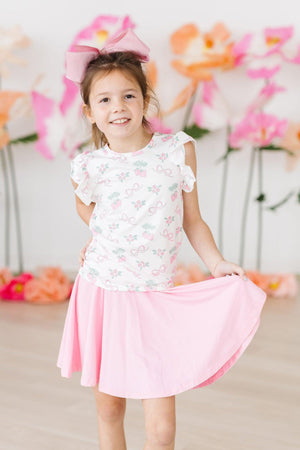 Berries & Bows S/S Ruffle Tee-Mila & Rose ®