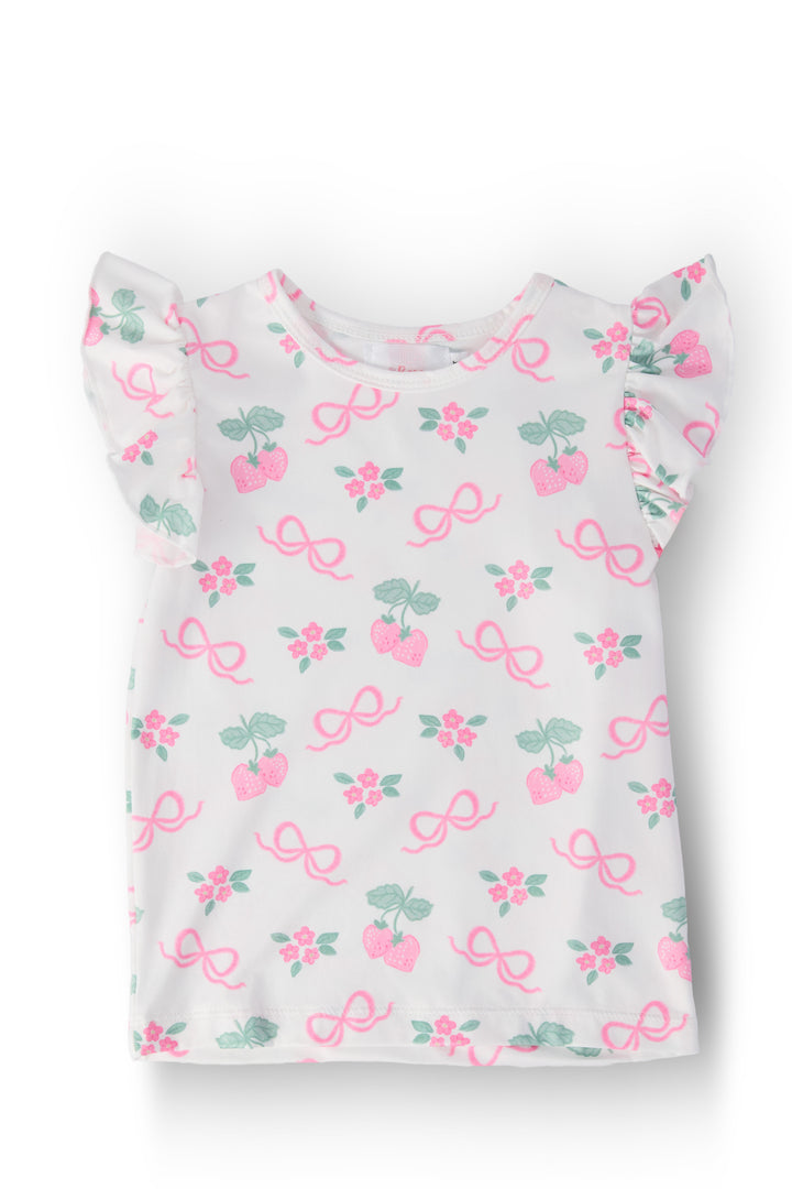 Berries & Bows S/S Ruffle Tee-Mila & Rose ®