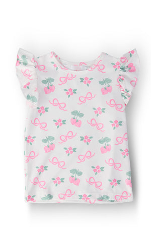 Berries & Bows S/S Ruffle Tee-Mila & Rose ®