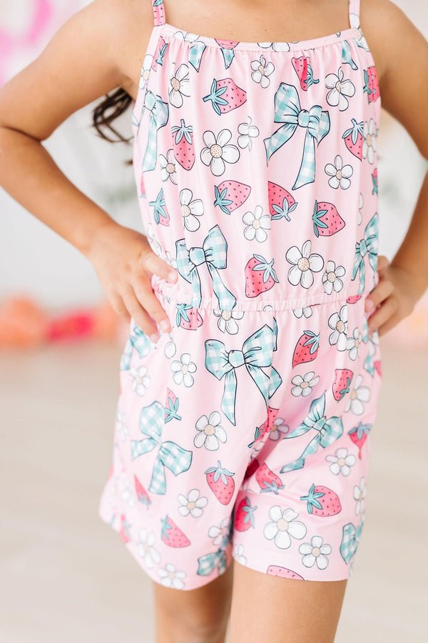 SALE Berry Picnic Strappy Play Romper | Mila & Rose