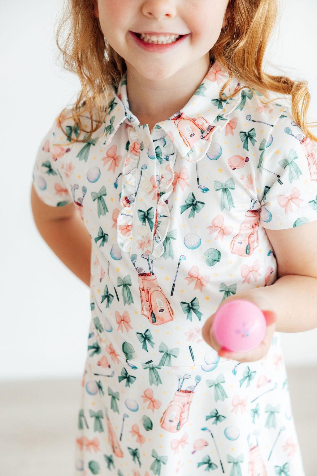 Birdies & Bows S/S Polo Dress-Mila & Rose ®