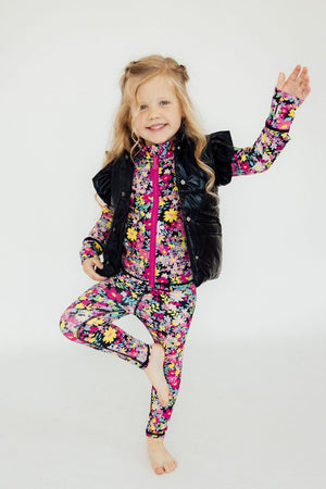 Black Checker Puffer Vest-Mila & Rose ®