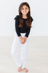 Black L/S Flutter Sleeve Leotard-Mila & Rose ®