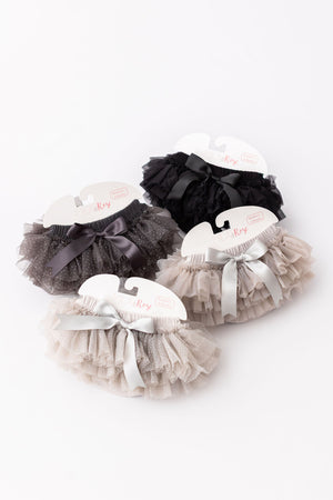 SALE Charcoal & Silver Glitter Ruffle Tutu Bloomer-Mila & Rose ®