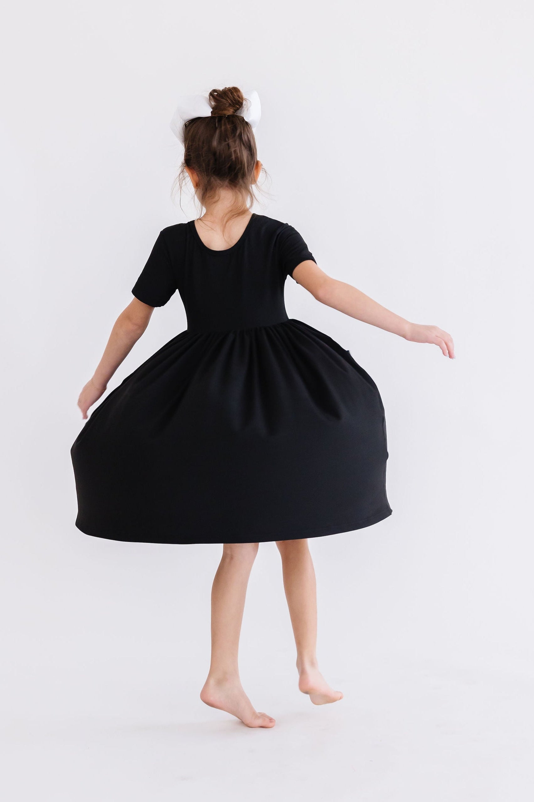 mila and rose dresses Black S/S Pocket Twirl Dress