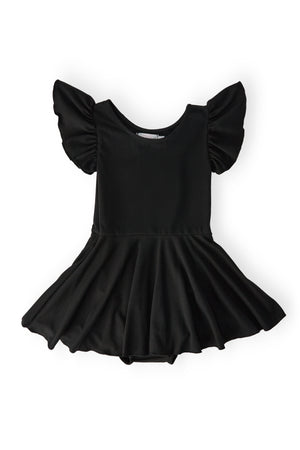 Black S/S Twirl Leotard-Mila & Rose ®