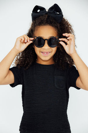 Black Scrunchy Pocket Tee-Mila & Rose ®