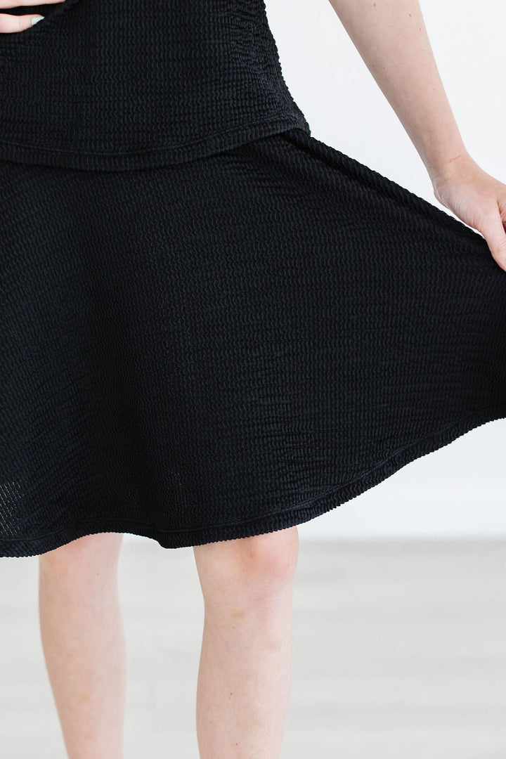 Black Scrunchy Twirl Skort-Mila & Rose ®