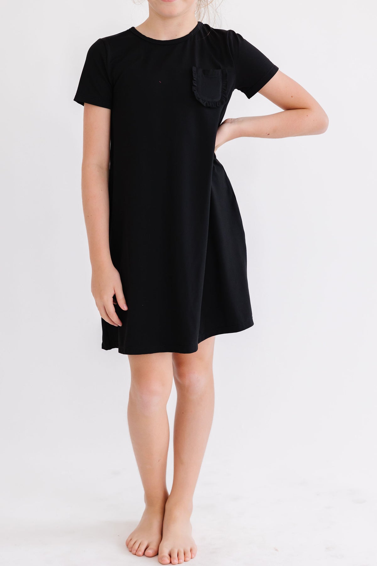 Mila & Rose Black T-Shirt Dress, 4T