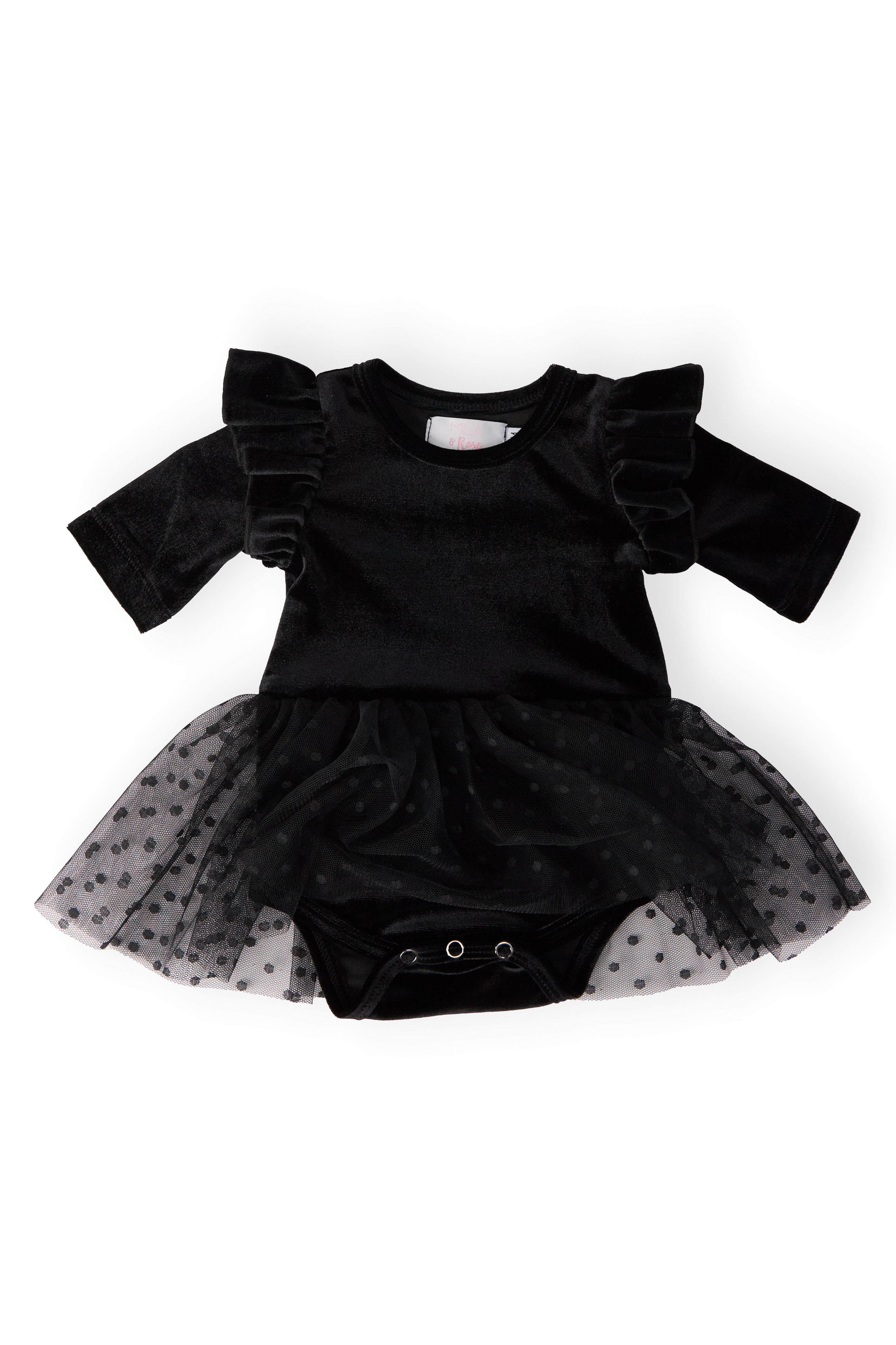 Black Velvet Tutu Bodysuit-Mila & Rose ®
