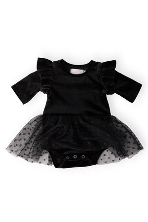 Black Velvet Tutu Bodysuit-Mila & Rose ®